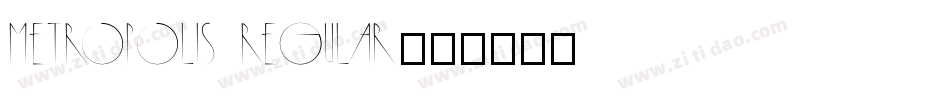 metropolis Regular字体转换